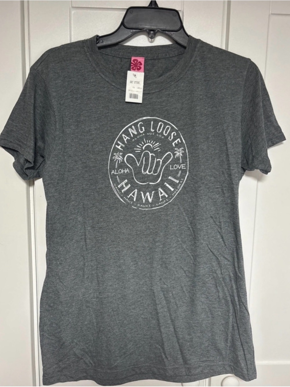 NWT-XL WOMEN’S Hang Loose Hawaii Graphic Tee - Gray